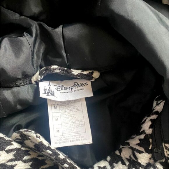 Disney Parks Mickey Mouse Houndstooth Coat Zip Off Hood-2011-Size M - Picture 2 of 9